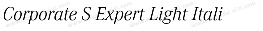 Corporate S Expert Light Italic OsF字体转换